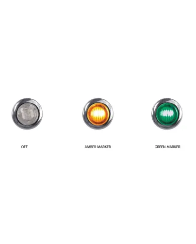 TXTLED-BX3AG - Mini Button Dual Revolution Amber/Green LED 