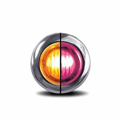 TXTLED-BX3APINK - Mini Button Dual Revolution Amber/Pink LED 