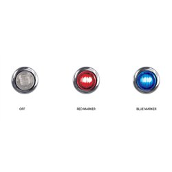 TXTLED-BX3RB - Mini Button Dual Revolution Red/Blue LED 