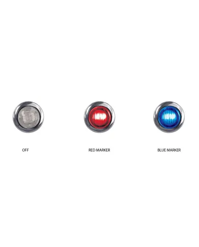 TXTLED-BX3RB - Mini Button Dual Revolution Red/Blue LED 