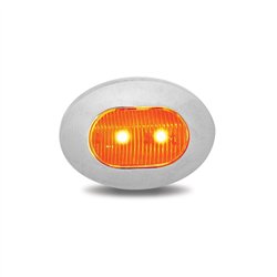 TXTLED-BX4AB - Mini Oval Button Dual Revolution Amber/Blue LED 