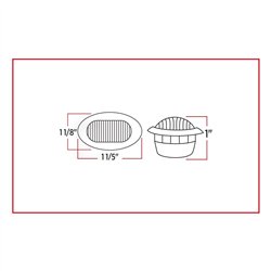 TXTLED-BX4AB - Mini Oval Button Dual Revolution Amber/Blue LED 