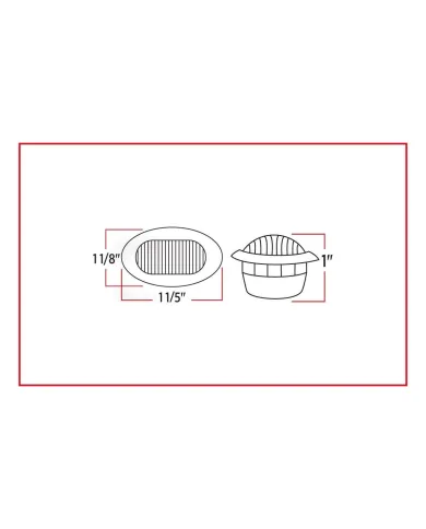 TXTLED-BX4AB - Mini Oval Button Dual Revolution Amber/Blue LED 