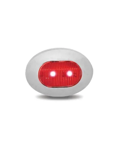 TXTLED-BX4AR - Mini Oval Button Dual Revolution Amber/Red LED 