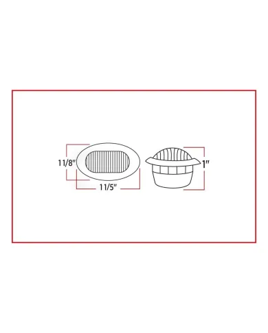 TXTLED-BX4AR - Mini Oval Button Dual Revolution Amber/Red LED 