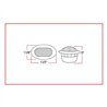 TXTLED-BX4AR - Mini Oval Button Dual Revolution Amber/Red LED 