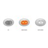 TXTLED-BX4AW - Mini Oval Button Dual Revolution Amber/White LED 