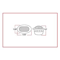 TXTLED-BX4AW - Mini Oval Button Dual Revolution Amber/White LED 