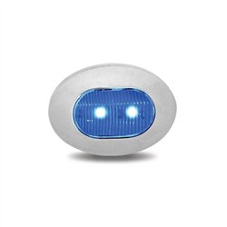 TXTLED-BX4RB - Mini Oval Button Dual Revolution Red/Blue LED 