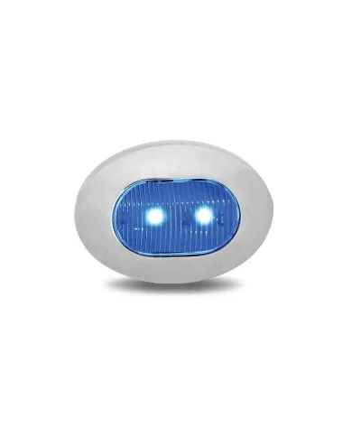 TXTLED-BX4RB - Mini Oval Button Dual Revolution Red/Blue LED 