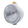 UP32402-Chrome Guide 682-C Headlight H6024 & Dual Mode LED Signal - Amber Lens