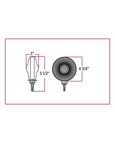 TXTLED-DFXB - Double Face Combination Dual Revolution Amber/Red/Blue LED (38 Diodes)