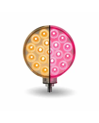 TXTLED-DFXPINK - Double Face Combination Dual Revolution Amber/Red/Pink LED (38 Diodes)