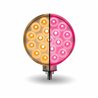 TXTLED-DFXPINK - Double Face Combination Dual Revolution Amber/Red/Pink LED (38 Diodes)