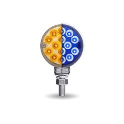 TXTLED-DL3XB - Double-Faced 3" LED Lollipop Dual Clear Amber/Red Marker to Blue Aux.