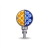 TXTLED-DL3XB - Double-Faced 3" LED Lollipop Dual Clear Amber/Red Marker to Blue Aux.