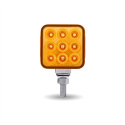 TXTLED-DS3X1 - Double-Faced 3" LED Square Amber/Red Stop/Turn/Marker Single Post
