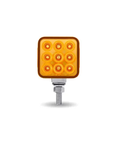 TXTLED-DS3X1 - Double-Faced 3" LED Square Amber/Red Stop/Turn/Marker Single Post