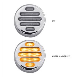 TXTLED-F2CA - 2" Flatline Clear Amber LED (9 Diodes)