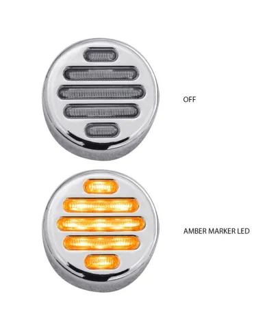 TXTLED-F2CA - 2" Flatline Clear Amber LED (9 Diodes)