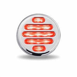 TXTLED-F2CR - 2" Flatline Clear Red LED (9 Diodes)